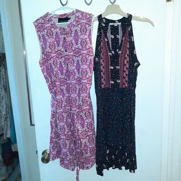 Cynthia Rowley linen mini dress 2 & Miami black boho sundress xxs casual summer - Picture 11 of 16